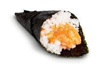 TEMAKI SPICE SAKE (tartare di salmone, tobiko, tabasco e erba cipollina 1pz) - I-SUSHI ODERZO