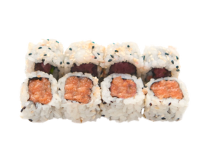 URANEGHITORO SALMONE (tartare di salmone, erba cipollina, tabasco 8pz)