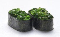 GUNKAN WAKAME(base di  riso  avvolta  da  alghe sopra con wakame 2pz)