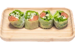 HOSO JUNGLE(foglio di riso,insalata gentile,salmone e cetriolo 6 pz)